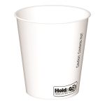 Vaso de Papel Reforzado Hold&Go® para Bebidas Calientes, 12 oz, Blanco, Sin Envoltura